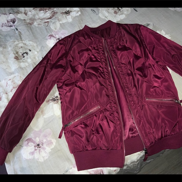 Quilted Satin Bomber Jacket - Picture 2 of 4